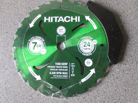 HITACHI 320843 CIRC. SAW BLADE 7-1/4" 24T CARBIDE THIN KERF ATB - NEW SURPLUS0