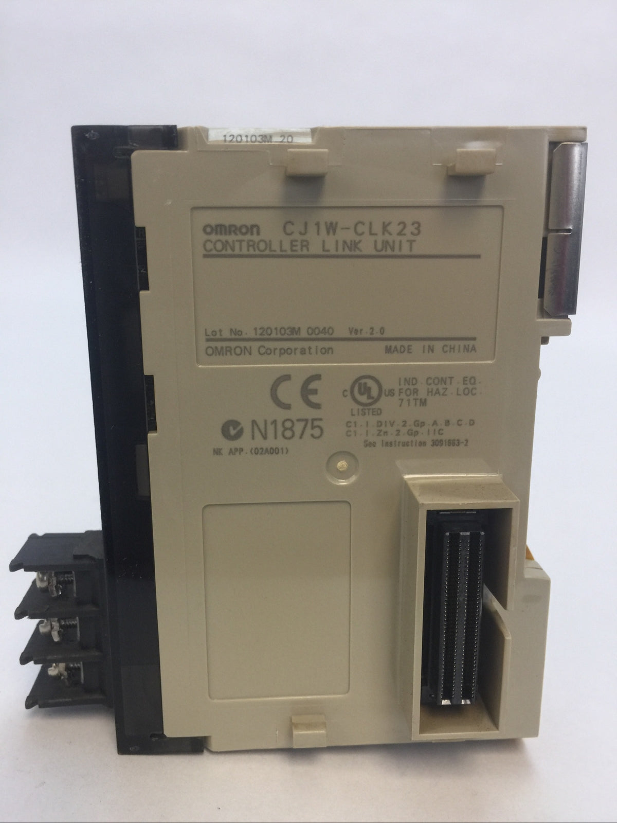 OMRON CJ1W-CLK23 CONTROLLER LINK UNIT VER 2.01