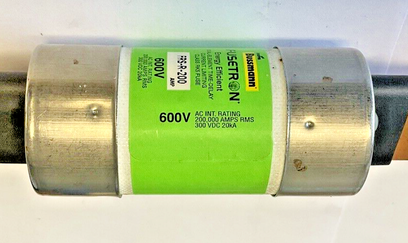 BUSSMANN FRS-R-200 FUSETRON 200AMP FUSE 600VAC 300VDC 20KA***LOTOF3***3