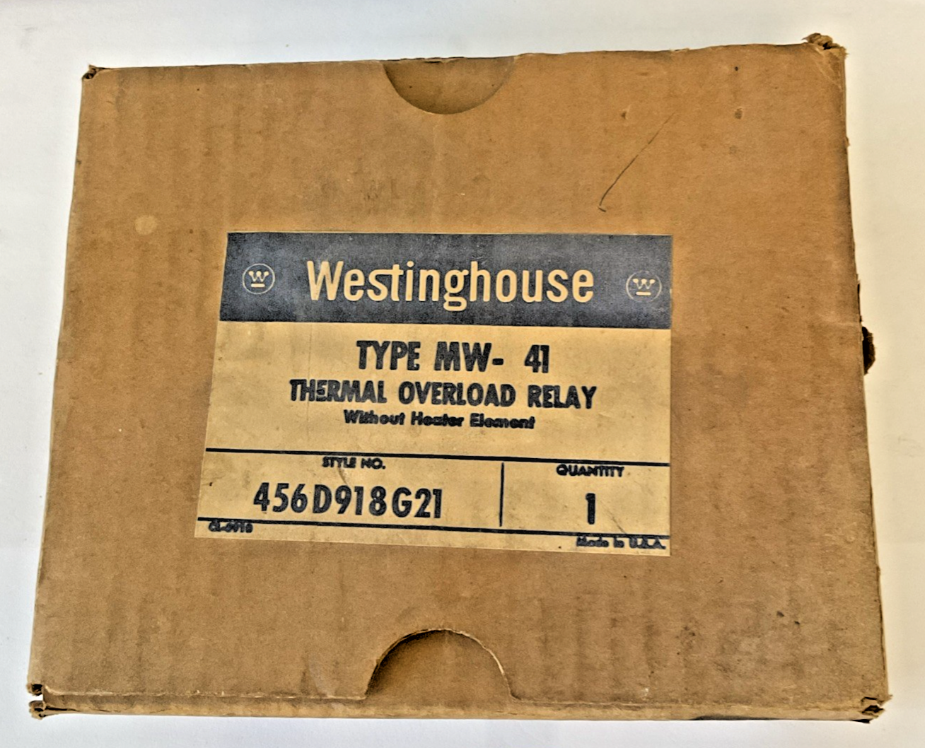 WESTINGHOUSE TYPE MW-41 THERMAL OVERLOAD RELAY 456D918G211