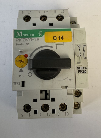 MOELLER PKZM0-1.6 MOTOR PROTECTOR SER.2 50-60HZ 600VAC0