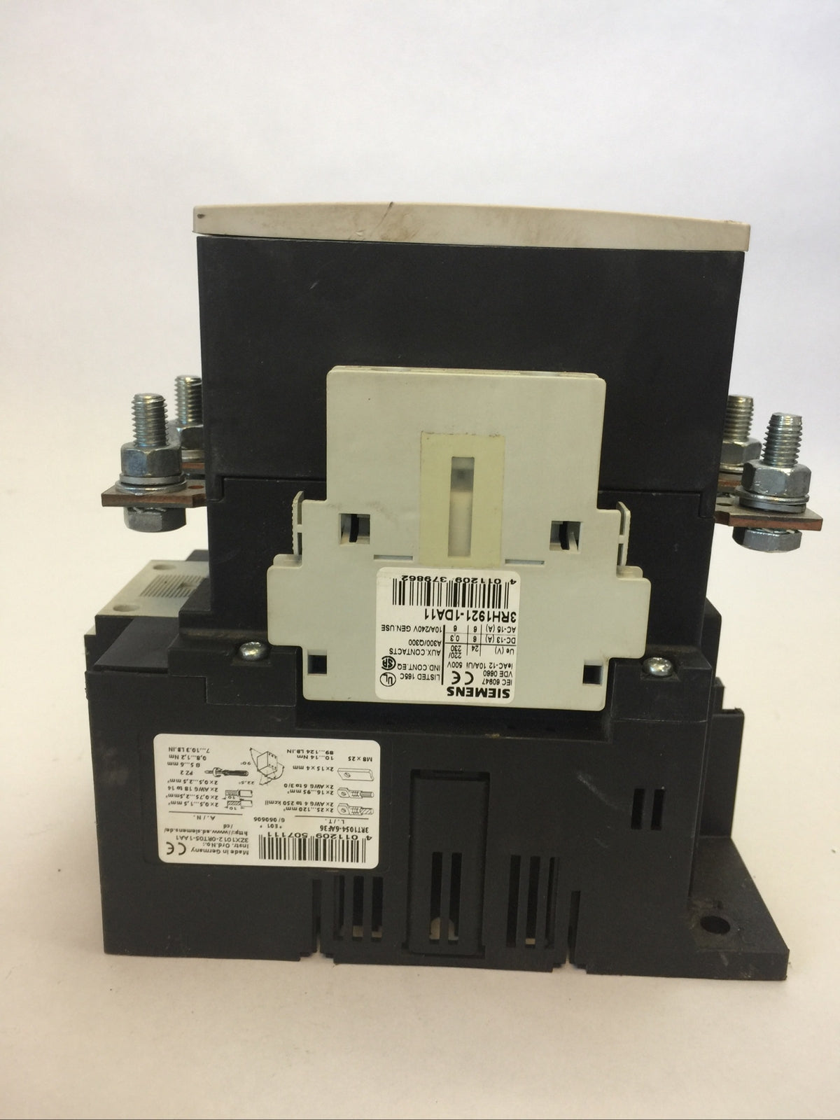SIEMENS 3RT1054-6AF36 CONTACTOR 140A 600VAC 3PH 125HP COIL 110-127VDC 50/60HZ6