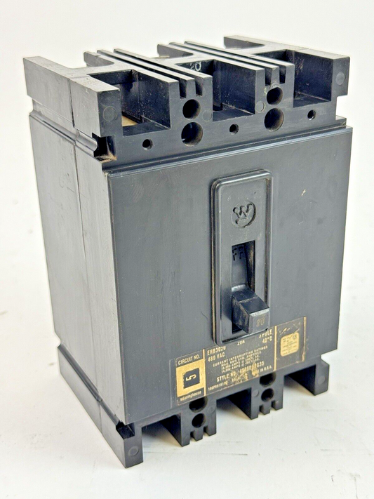 WESTINGHOUSE - EHB3020 - MOLDED CIRCUIT BREAKER - 3 POLE/20A/600 VAC0