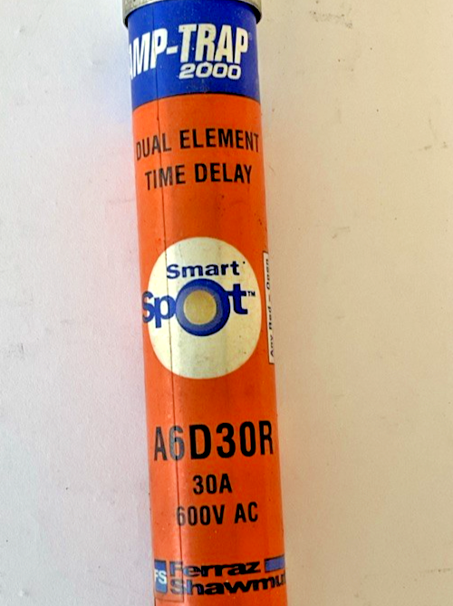 FERRAZ SHAWMUT A6D30R AMP-TRAP 2000 FUSES 30A 600VAC ***LOTOF3***2