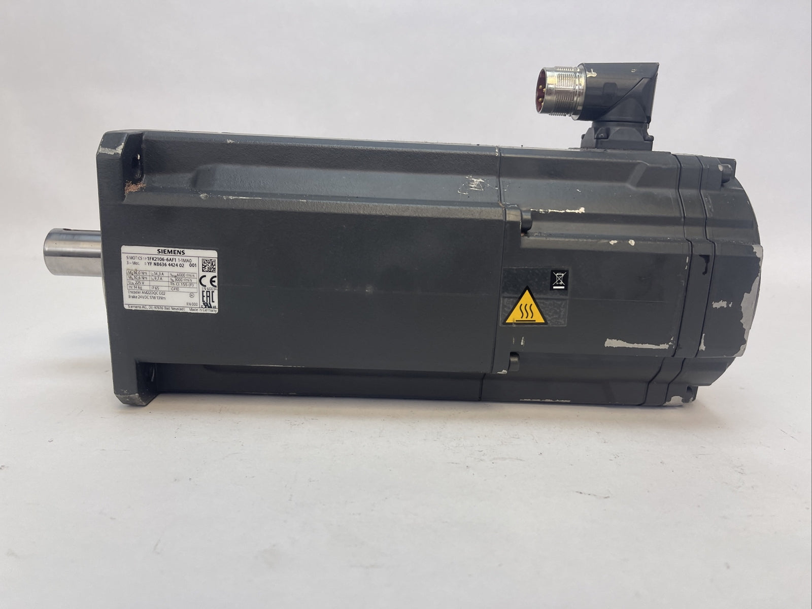 SIEMENS 1P 1FK2106-6AF1 1-1MA0 SIMOTICS SERVO MOTOR0