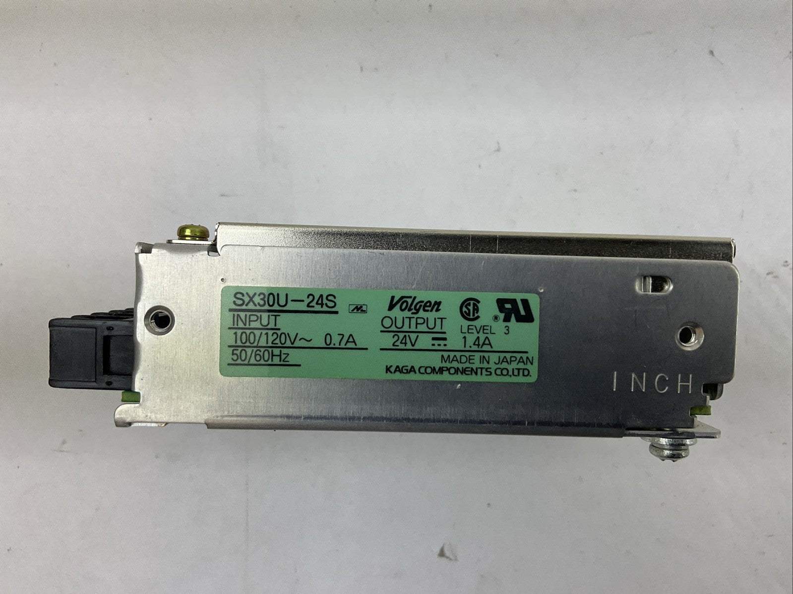 VOLGEN SX30U-24S POWER SUPPLY OUTPUT 24VDC 1.4A INPUT 100/120VAC 0.7A 50/60HZ1