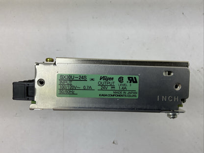 VOLGEN SX30U-24S POWER SUPPLY OUTPUT 24VDC 1.4A INPUT 100/120VAC 0.7A 50/60HZ1