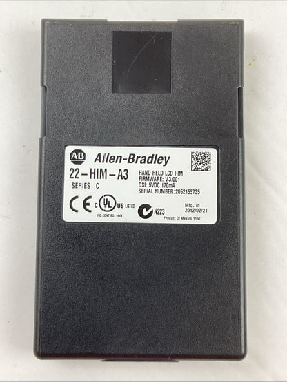 ALLEN BRADELY 22-HIM-A3 SER C FIRMWARE V3.001 HAND HELD LCD INTERFACE MODULE5