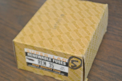 LOT of 5 BUSS REN35 CLASS H SUPER-LAG RENEWABLE FUSE / 35A / 250V / NEW SURPLUS 4