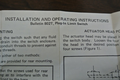 ALLEN-BRADLEY 802T-H1P1 PLUG-IN OILTIGHT LIMIT SWITCH / LEVER TYPE / NEW SURPLUS11