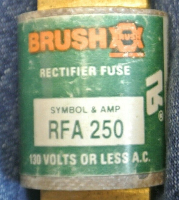 RELIANCE / BRUSH RFA250 RECTIFIER FUSE / 250A / 130V / NEW SURPLUS1