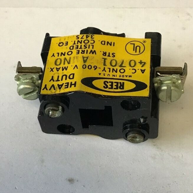 REES 40701 A NO AUXILIARY CONTACT 600VAC ***LOTOF4***5
