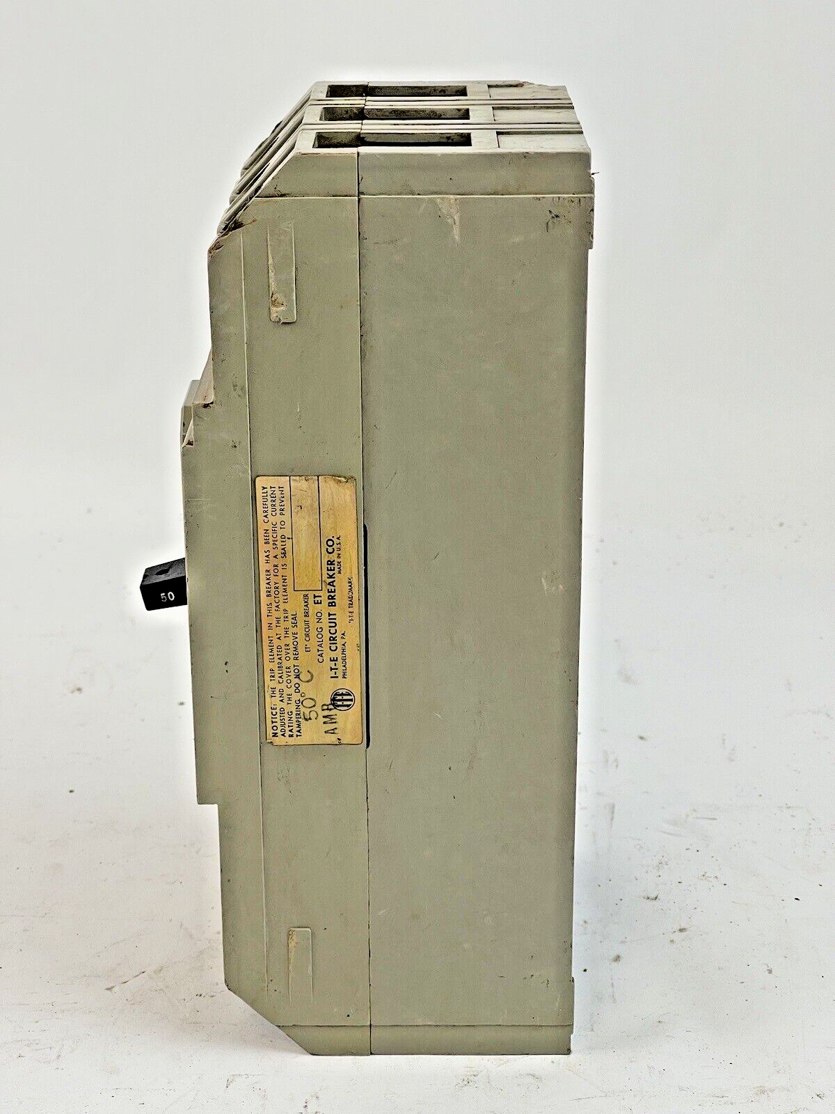 ITE / SIEMENS - HF3-M050 - CIRCUIT BREAKER - 50 AMP, 250 DC, 600 VAC, 3 POLE4
