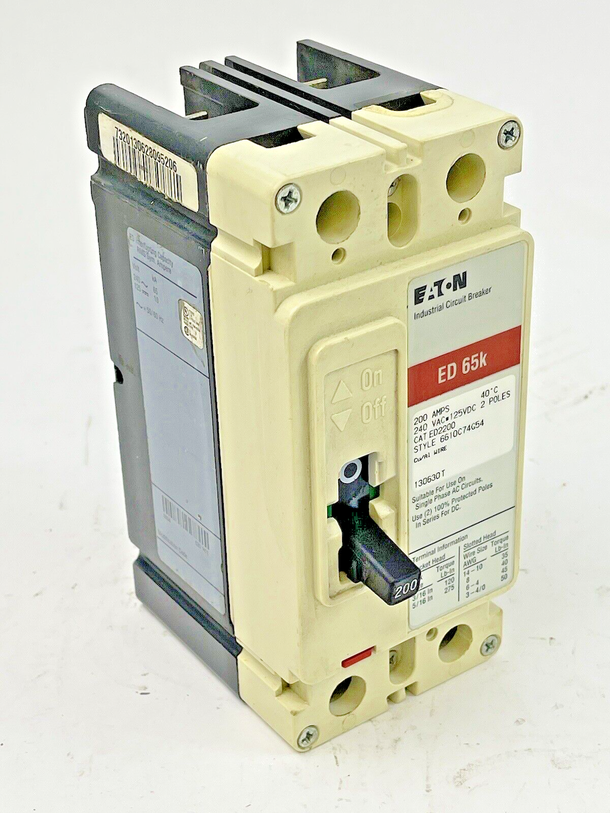 EATON - ED2200 - INDUSTRIAL CIRCUIT BREAKER - 200A/2POLE/240VAC0