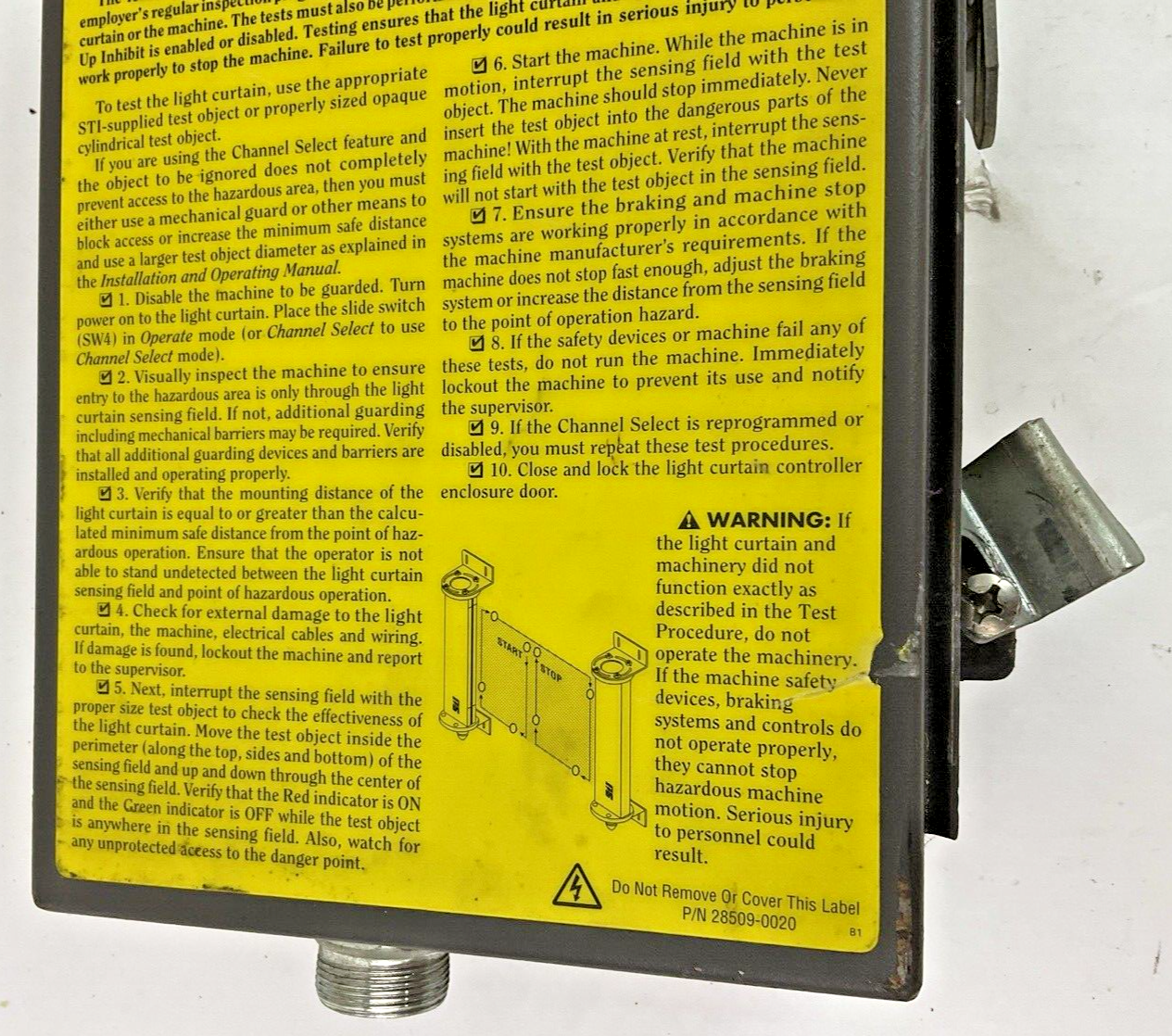 STI 70027-1000 LIGHT CURTAIN CONTROLLER LCC-FB-AC1-U 115VAC 50/60HZ 30VA2