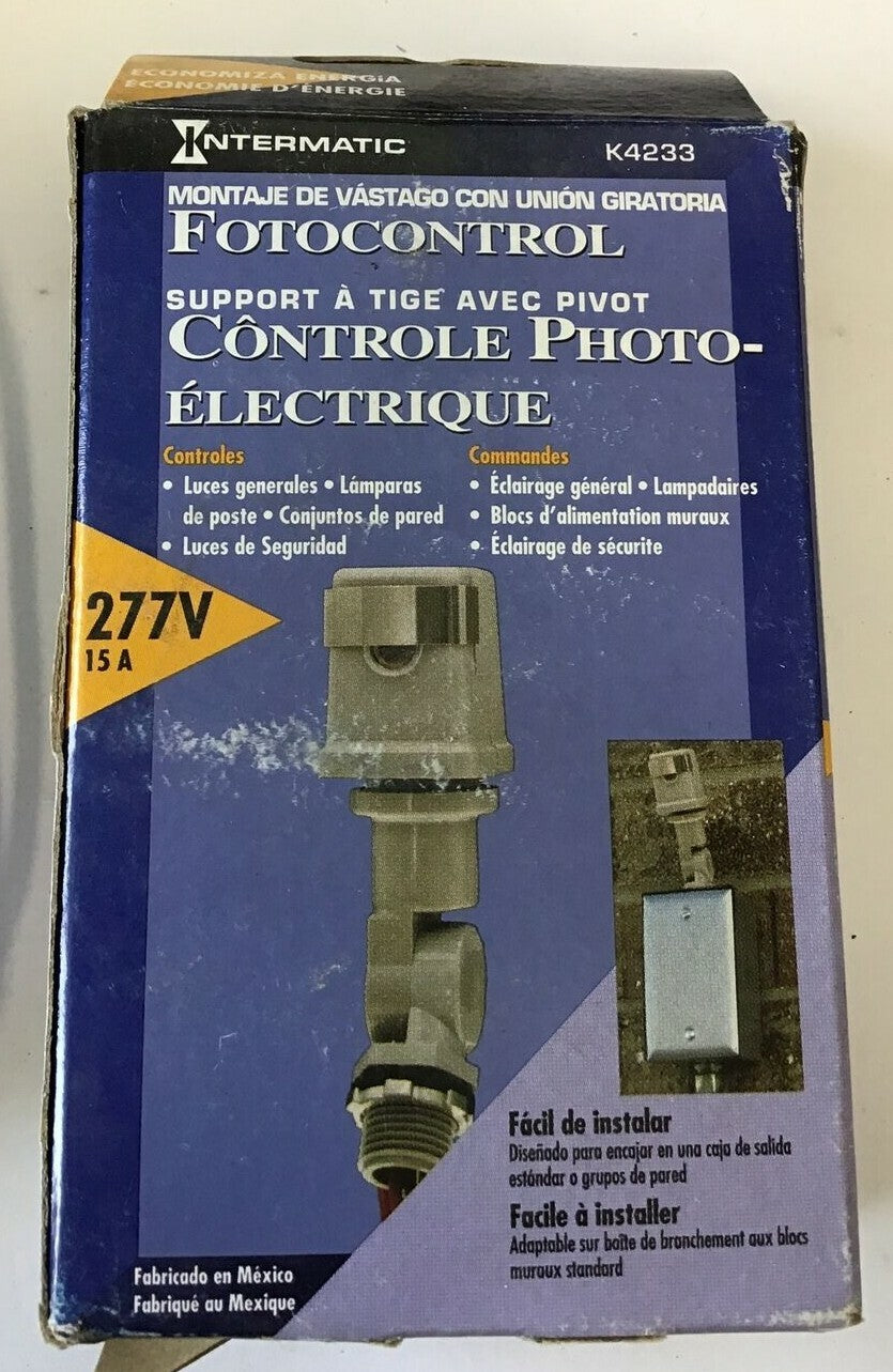 INTERMATIC K4233 PHOTO CONTROL STEM MOUNT WITH SWIVEL 277V 15A 1