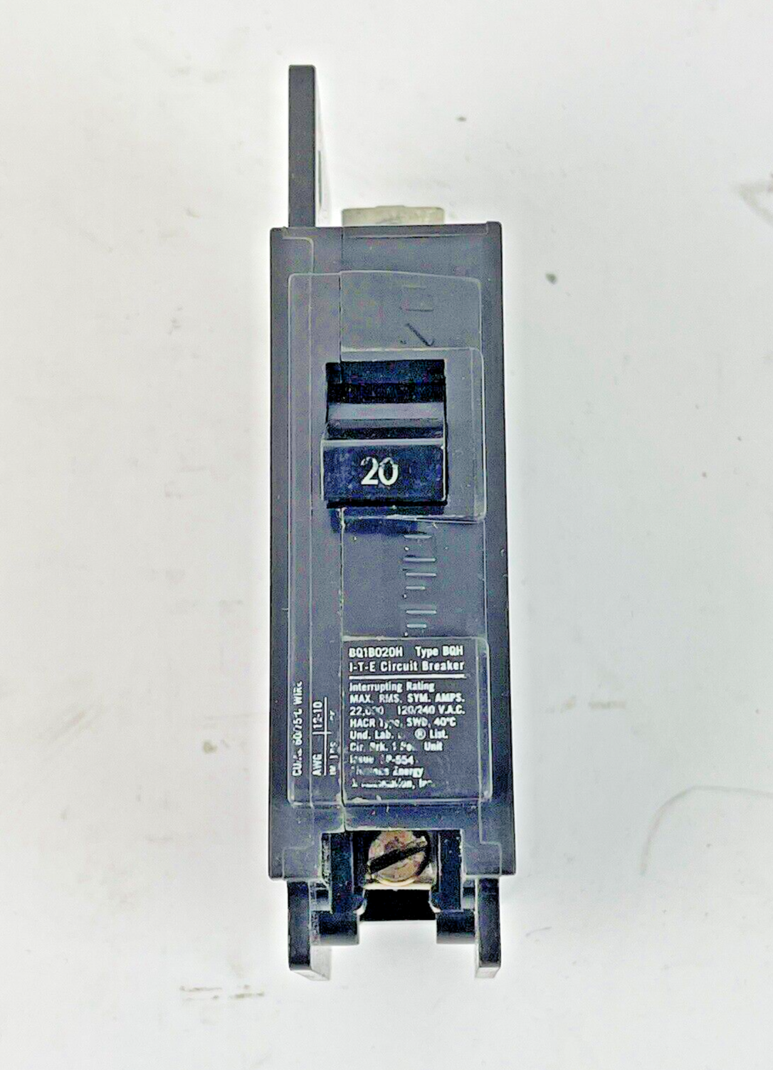 ITE/ SIEMENS - BQ1B020H - CIRCUIT BREAKER - 20A/1 POLE/240 VAC/HACR TYPE/BQH-NEW1