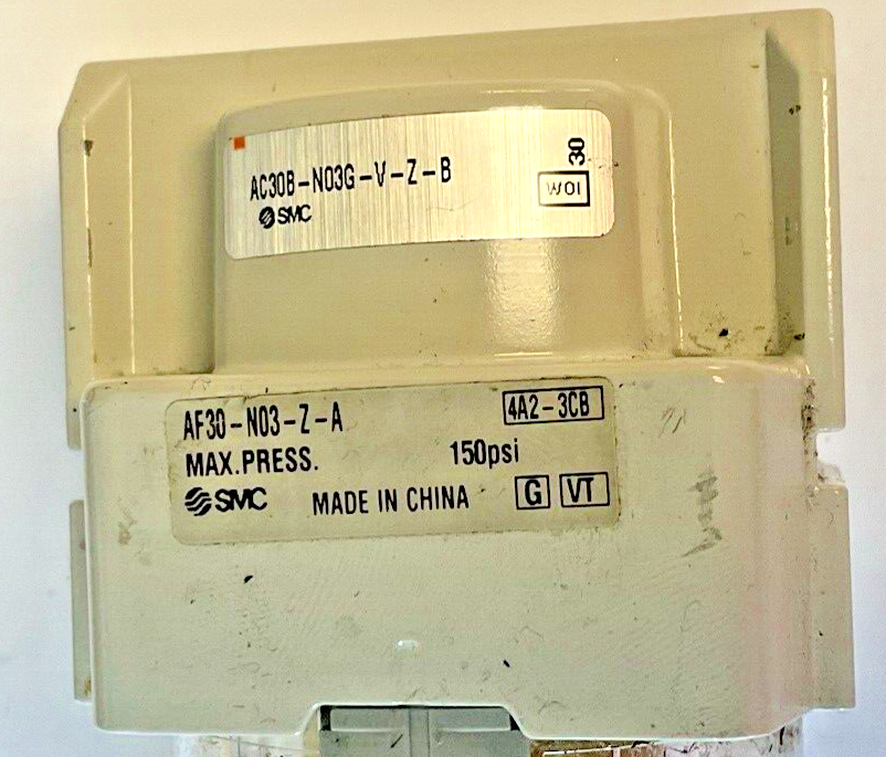 SMC AC30B-N03G-V-Z-B 150PSI, AF30-N03-Z-A W/ AR30-N03-Z-B 7-125PSI FILTER3