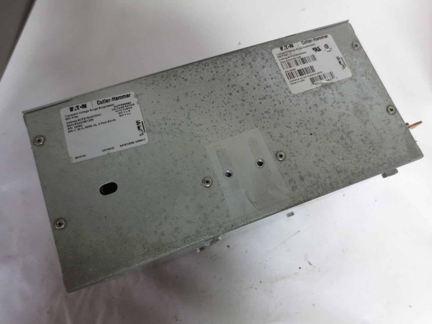 CUTLER-HAMMER CPS160240DAH TRANSIENT VOLTAGE SURGE SUPPRESSOR 240V, 30A 9