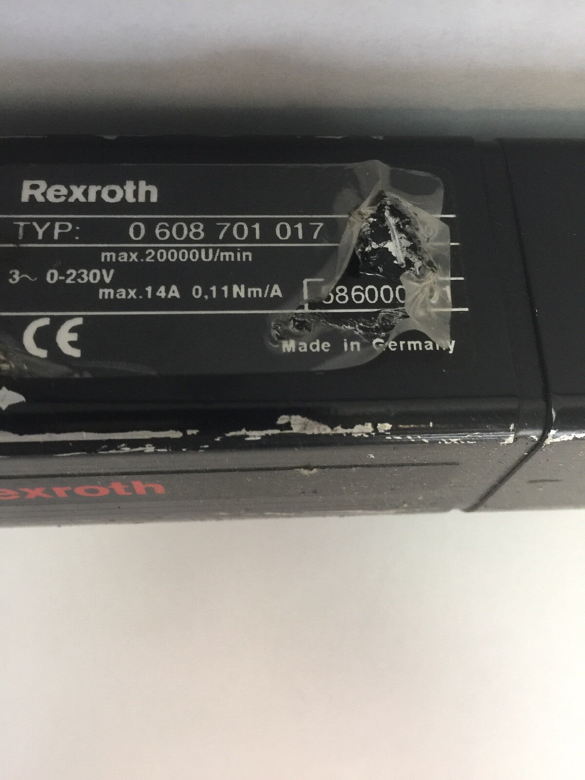 REXROTH 0608701017 NUT RUNNER 0608720053 GEAR 0608801011 TIGHTENING SPINDLE1