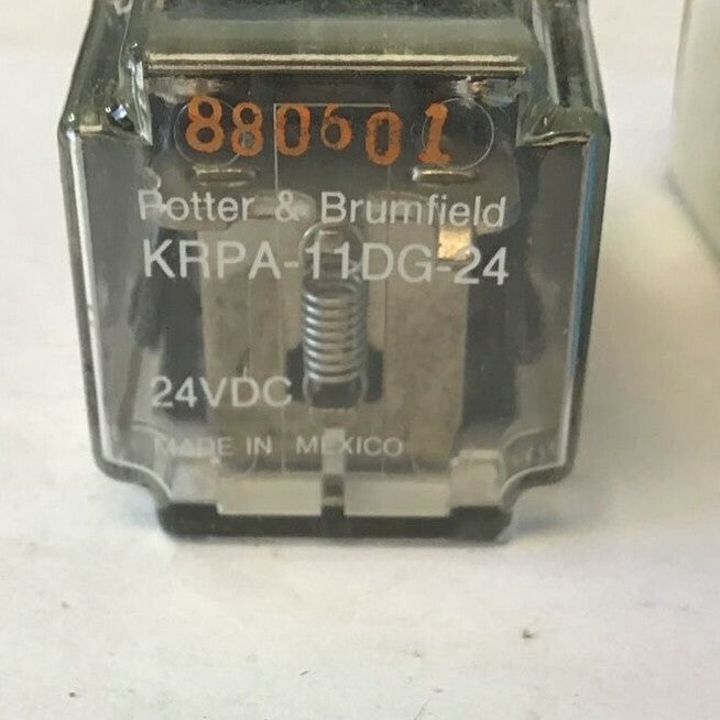 POTTER&BRUMFIELD KRPA-11DG-24 RELAY 24VDC 1/6HP,120VAC 1/3HP,10A 250VAC*LOTOF5**1