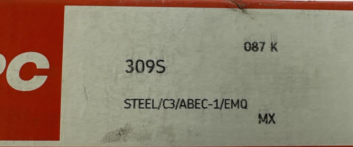 MRC 309S STEEL/C3/ABEC-1/EMQ BEARING0