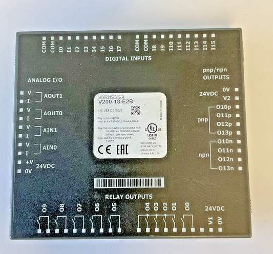 UNITRONICS V200-18-E2B LOGIC CONTROLLER 24VDC0