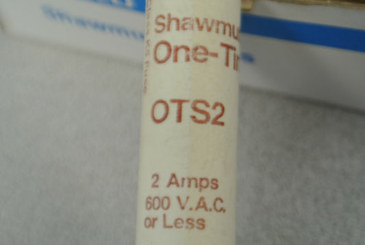 LOT of 6 / GOULD-SHAWMUT OTS2 ONE-TIME CLASS K5 FUSE / 2A / 600V / OTS-20