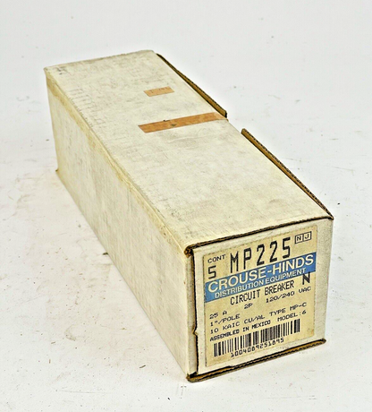 CROUSE-HINDS *BOX OF 5* - MP225 - 2 POLE, 25 A, 240 VAC CIRCUIT BREAKER0