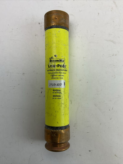 LOW-PEAK LPS-RK-60SP 600VAC 300VDC 60AMP CURRENT LIMITING FUSE (LOT OF 3)1