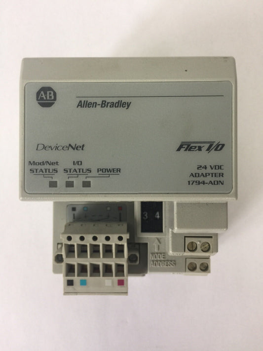 ALLEN BRADLEY 1794-ADN 24VDC ADAPTOR SER B REV A01 F/W REV J OUTPUT 5VDC INPUT0