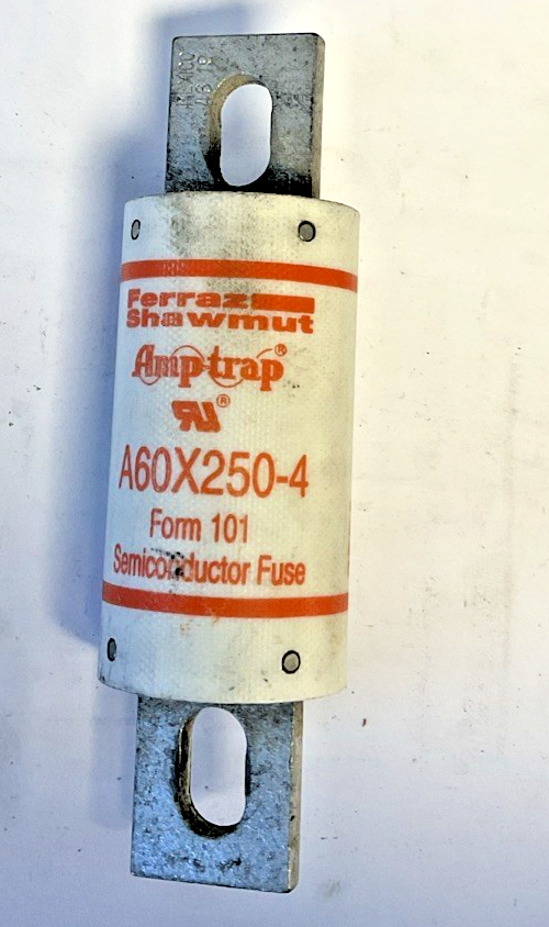 FERRAZ SHAWMUT A60X250-4 FUSE FORM101 250A 600VAC 200KA0