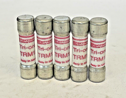 FERRAZ SHAWMUT *LOT OF 5* - TRM12 - 12 AMP, 250 VAC, TIME-DELAY, TRI-ONIC FUSES0
