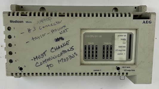 SCHNEIDER AUTOMATION MICRO 110 CPU 311 00 MODICON CPU CONTROLLER0