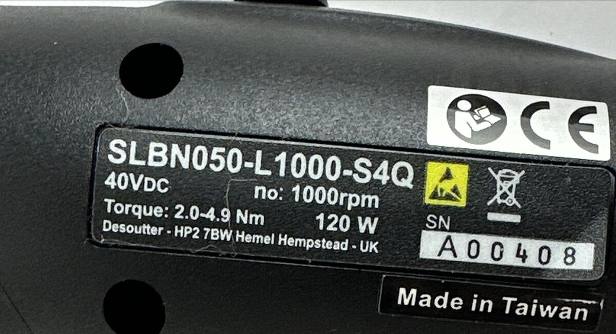 DESOUTTER SLBN050-L1000-S4Q 6151659290 ELECTRIC SCREWDRIVER 40VDC 1000RPM3