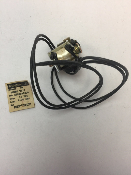 WESTINGHOUSE/CUTLER HAMMER 2609D39G28 RH SHUNT TRIP 12VDC 6AMP0