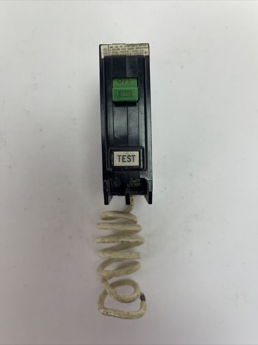 CUTLER HAMMER / WESTINGHOUSE QPGF1030 GROUND FAULT CIRCUIT BREAKER 30A 1P 120VAC0