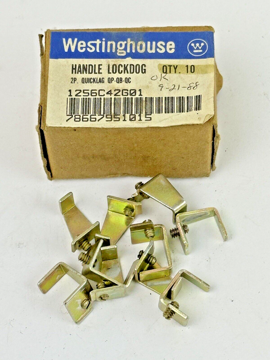WESTINGHOUSE *BOX OF 10* - 1256C42G01 - HANDLE LOCKDOG - 2P QUICKLAG QP-QB-QC0