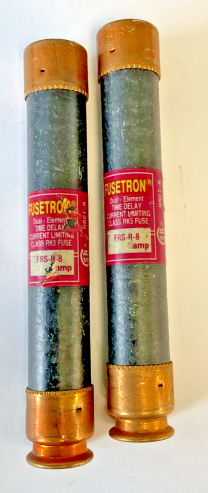 FUSETRON FRS-R-8 FUSES  8A 600V ***LOTOF2*** (FUSES MAY LOOK DIFFERENT)3