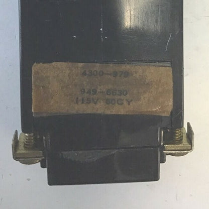  REES 4300-979 SELECTOR KNOB 949-6630 RED KNOB 115V 60CY1