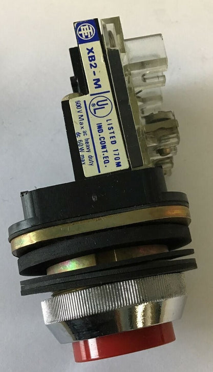 TELEMECANIQUE XB2.ML402 PUSH BUTTON BLACK 600VAC/DC HEAVY DUTY3