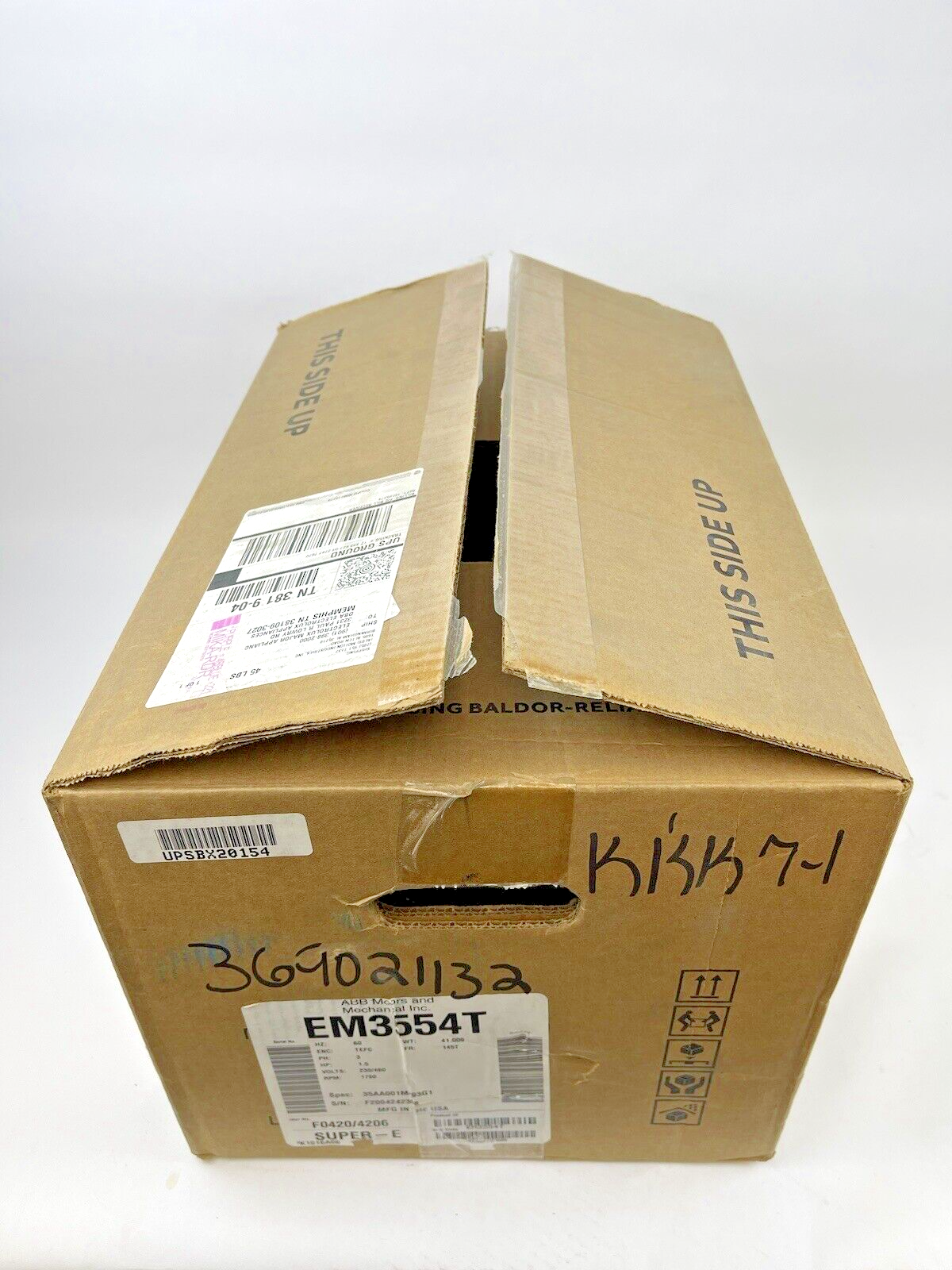 BALDOR - EM3554T - GP Motor - 1.5 Hp 3 Phase 230/460V 1760 RPM 145t Frame9