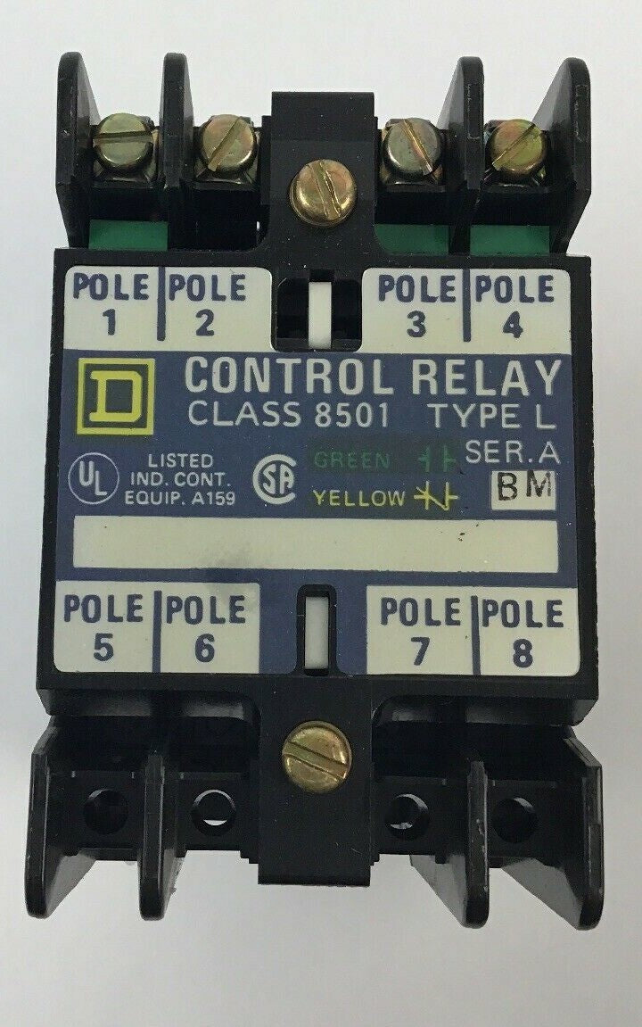 SQUARE D 8501 L0-30 MAGNETIC CONTROL RELAY SER.A COIL12060/110-50 BM 2