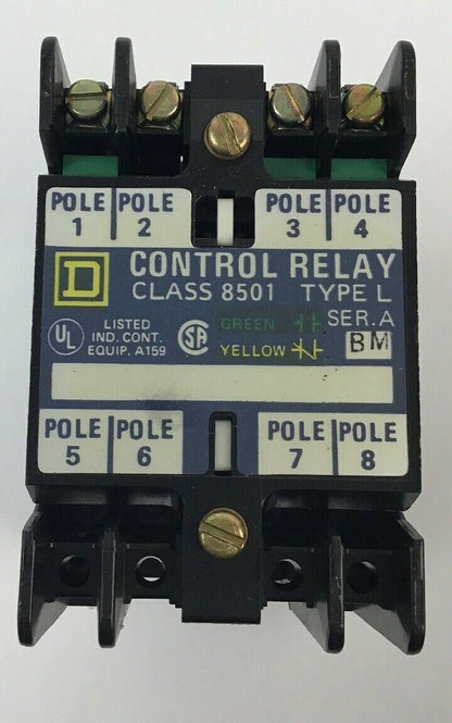 SQUARE D 8501 L0-30 MAGNETIC CONTROL RELAY SER.A COIL12060/110-50 BM 2