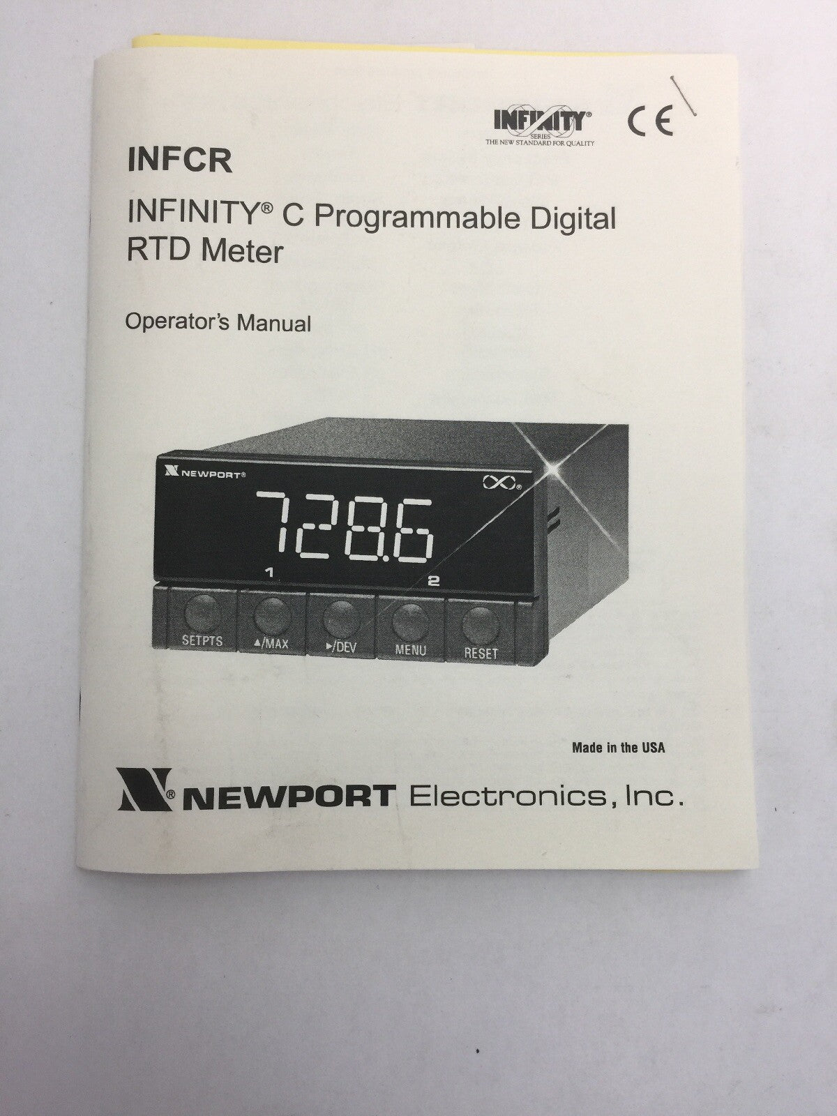 NEWPORT ELECTRONICS INFCR-212A/E TEMPERATURE CONTROLLER 115VAC 9.5W10