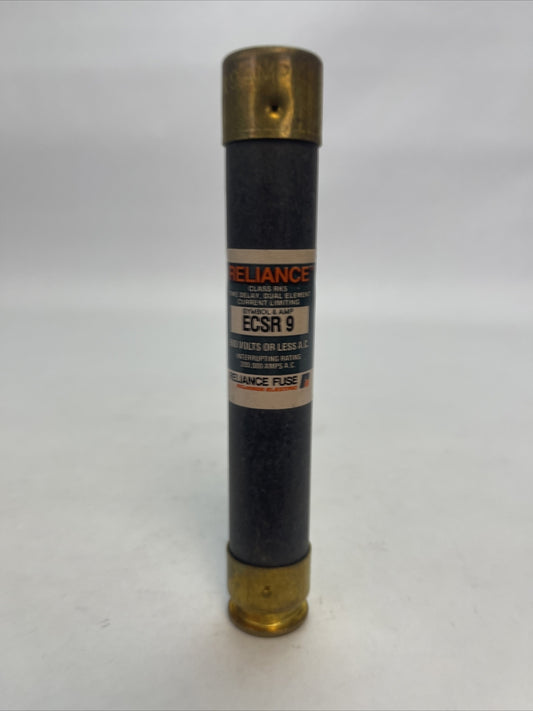 RELIANCE ECSR9 CLASS RK5 TIME DELAY DUAL ELEMENT FUSE 9AMP 600VAC (LOT OF 10)0