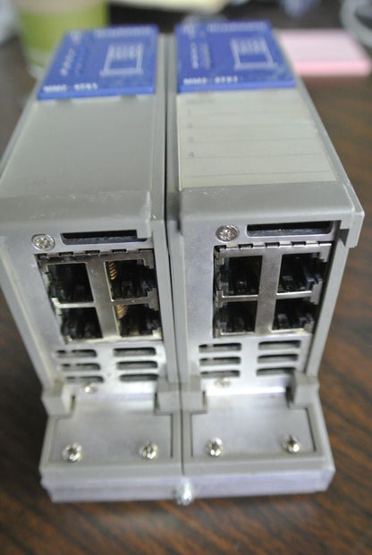 HIRSCHMANN MM2-4TX1 MICE MEDIA MODULES (2) on MB-2T MICE BACKPLANE4