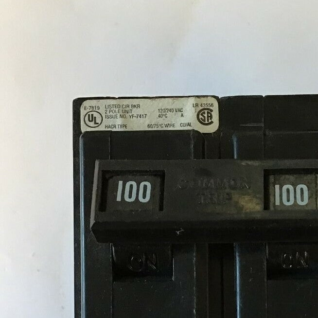 WESTINGHOUSE QPHW2100 CIRCUIT BREAKER 120/240VAC 2POLE 100AMP1