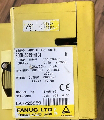 FANUC A06B-6089-H104 SERVO AMPLIFIER UNIT 230VAC SER.D 3PH2