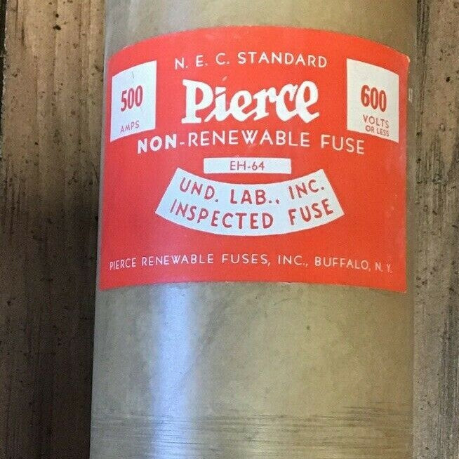 PIERCE EH-64  NON-RENEWABLE FUSE 500A 600V 3